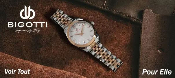 montres bigotti Milano dor&eacute;es