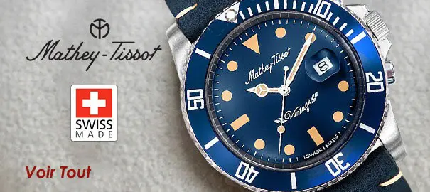 montres MATHEY-TISSOT Swiss Made bleus