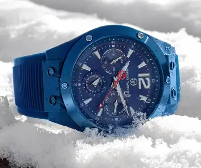 Montres Sergio tacchini  montre bleue dans la neige